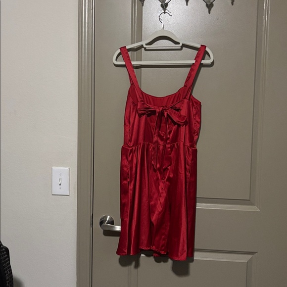 Francesca's Collections Vibrant Red Formal Dress - Picture 3 of 4
